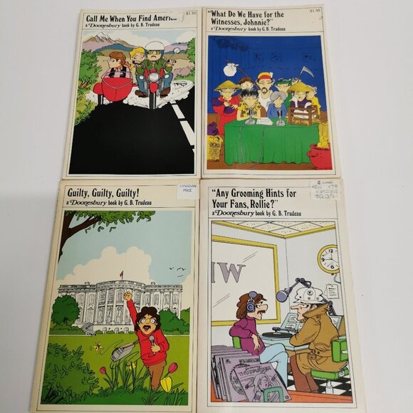 1970s Doonesbury Set of 10 Books Vtg Comics PBs G.B. Trudeau Political Cartoons - Picture 5 of 8